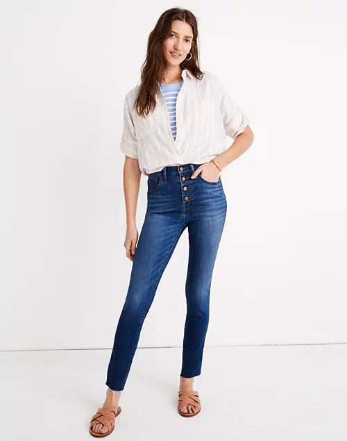 10" High-Rise Skinny Crop Jeans: Button-Front TENCEL™ Denim Edition | Madewell