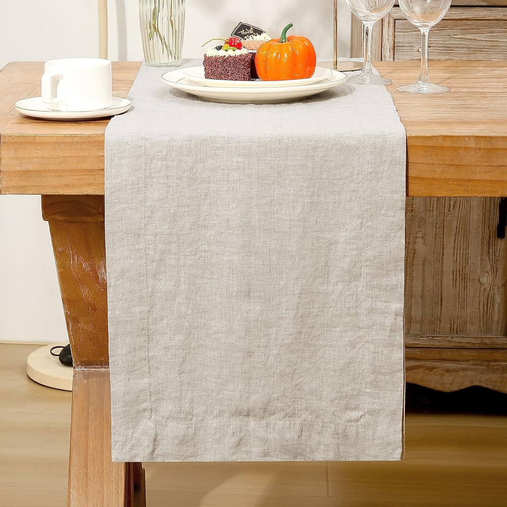 Linen Table Runner 14X108 Inches,100% French Linen Tablerunner for Valentine's Day,Spring,Easter,... | Amazon (US)