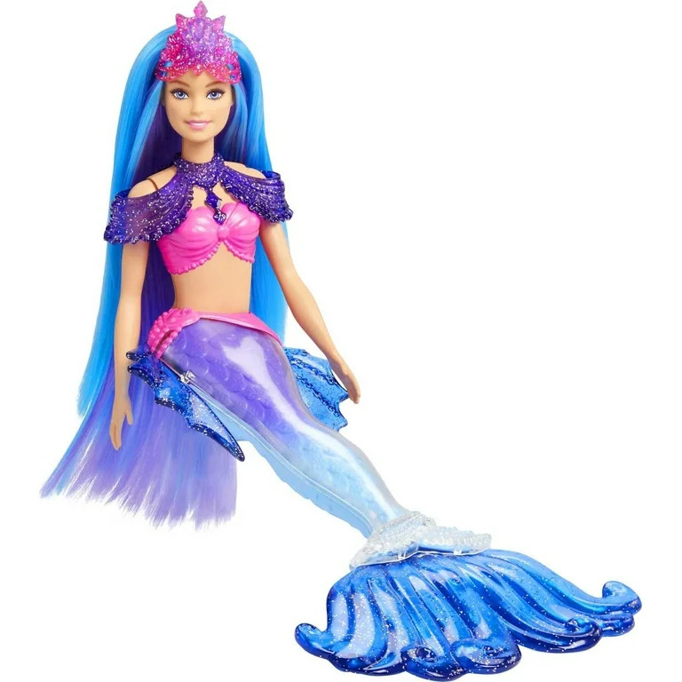 Barbie Mermaid Power "Malibu" Doll with Blue Hair, Seahorse Pet and Accessories | Walmart (US)