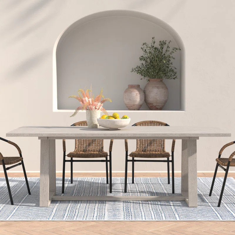 Nina Teak Solid Wood 8 - Person Dining Table | Wayfair North America