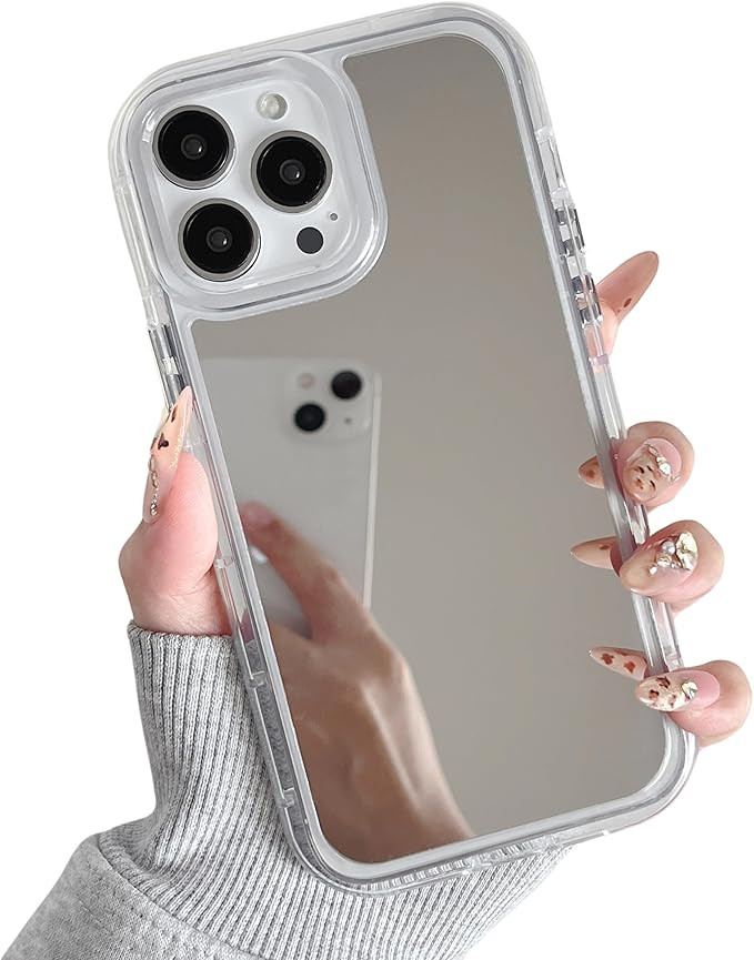 ZTOFERA Mirror Case for iPhone 15 Pro Max, Mirror for Girls Women Makeup, Cute Glossy Hard Back +... | Amazon (US)