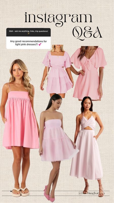 Light pink dresses for spring! SpringFashion, LTKstyletip, OOTD (Outfit of the Day), Spring Style,Fashion Inspo, #LTKunder50 (Fashion finds under $50), TrendyOutfits, Seasonal Looks, Fashion Essentials, spring Wardrobe
Spring dress, spring dresses, spring fashion 

#LTKSeasonal #LTKstyletip #LTKfindsunder50