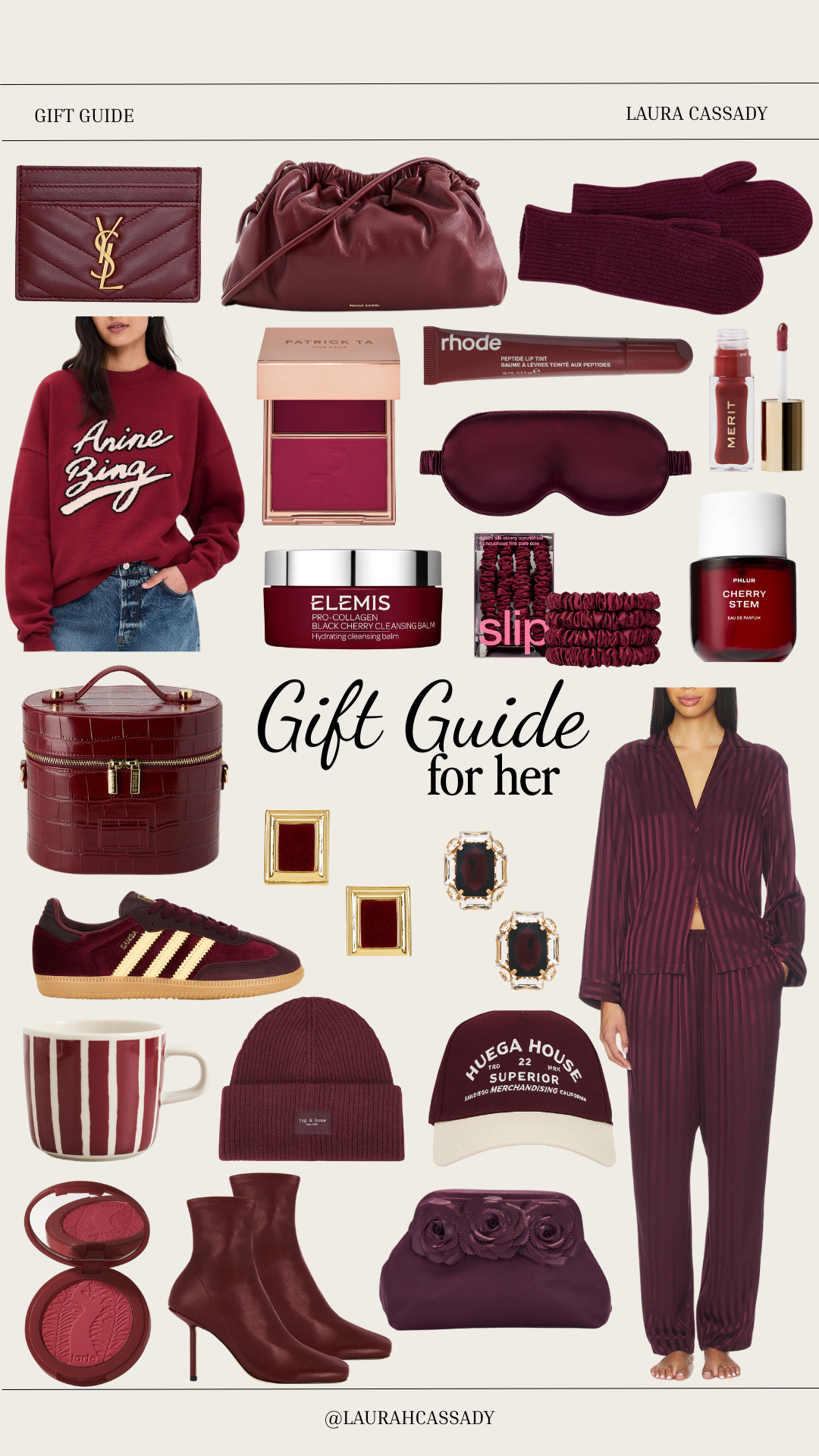 Your ultimate Gift Guide for Her is here 🤍✨ Featuring luxe burgundy favorites she’ll love—cozy knits, chic accessories, beauty must-haves, and timeless wardrobe pieces. Perfect for holiday gifting, stocking stuffers, or treating yourself. Shop all my curated picks below! 🎁💄🧣 

 #LTKHoliday #LTKSeasonal #LTKTall