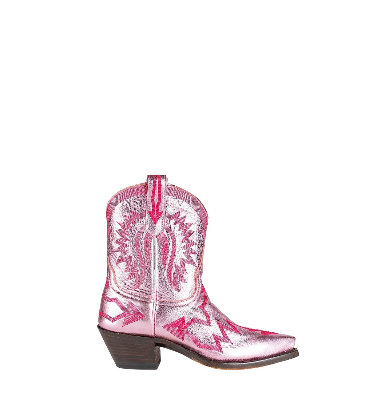 Maggie - Metallic Light Pink | Women’s Short Cowgirl Boot | Miron Crosby | Miron Crosby