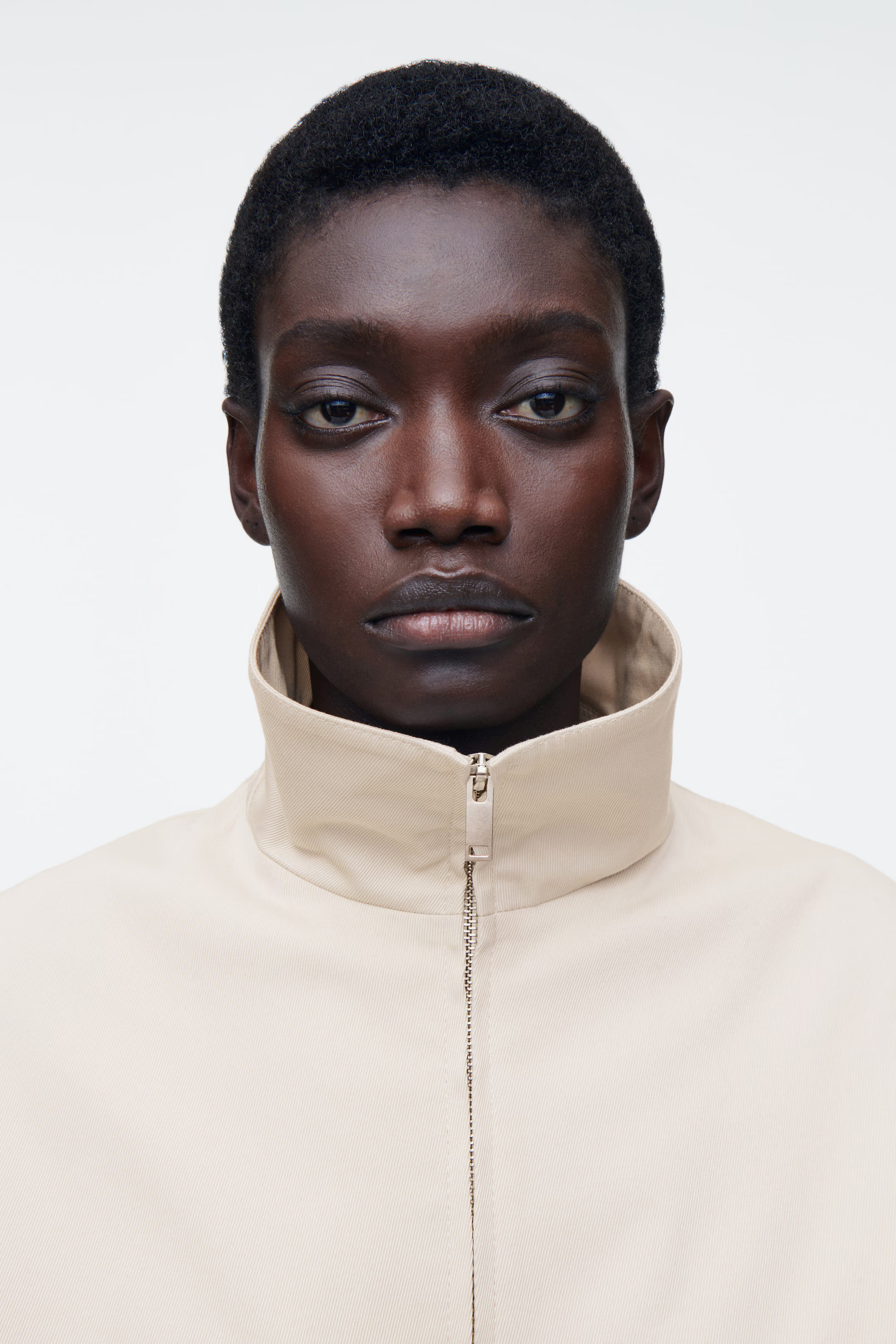 FUNNEL-NECK BOMBER JACKET - LIGHT BEIGE | COS | COS UK