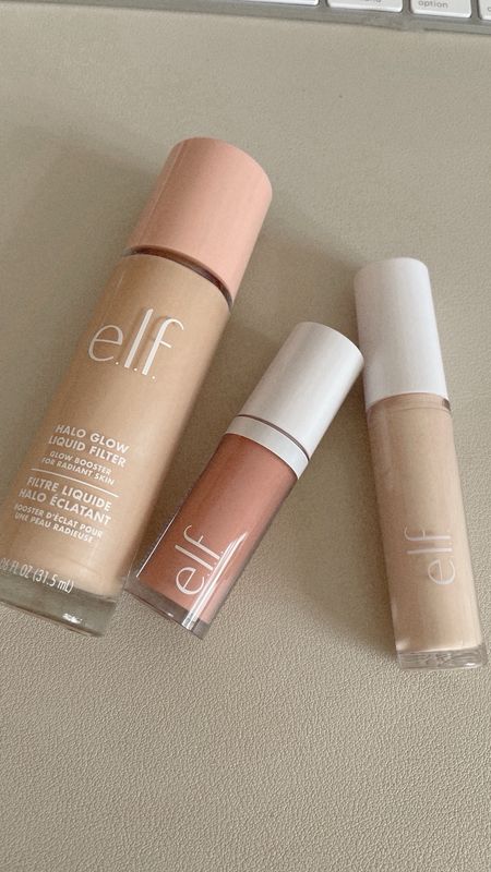 
ELF makeup I’m currently trying:
~ ELF Halo Glow Liquid Filter in shade 0.5 fair - beautiful glow but not flattering on textured skin.  I like to apply my It Cosmetics CC cream on top to tone down the luminosity.

~ ELF camo liquid blush in peach perfect- great color and is buildable.  Also blends seamlessly for a gorgeous hue.

~ ELF hydrating camo concealer in fair warm - this stuff is amazing!! a tiny bit goes a long way.  Very hydrating and amazing coverage. 

#LTKbeauty 
 #ltkfindsunder50 #ltkgiftguide #ltkxelfcosmetics #ltkxelfcosmetics #ltkbeauty #ltksalealert

#LTKSaleAlert #LTKxelfCosmetics #LTKBeauty