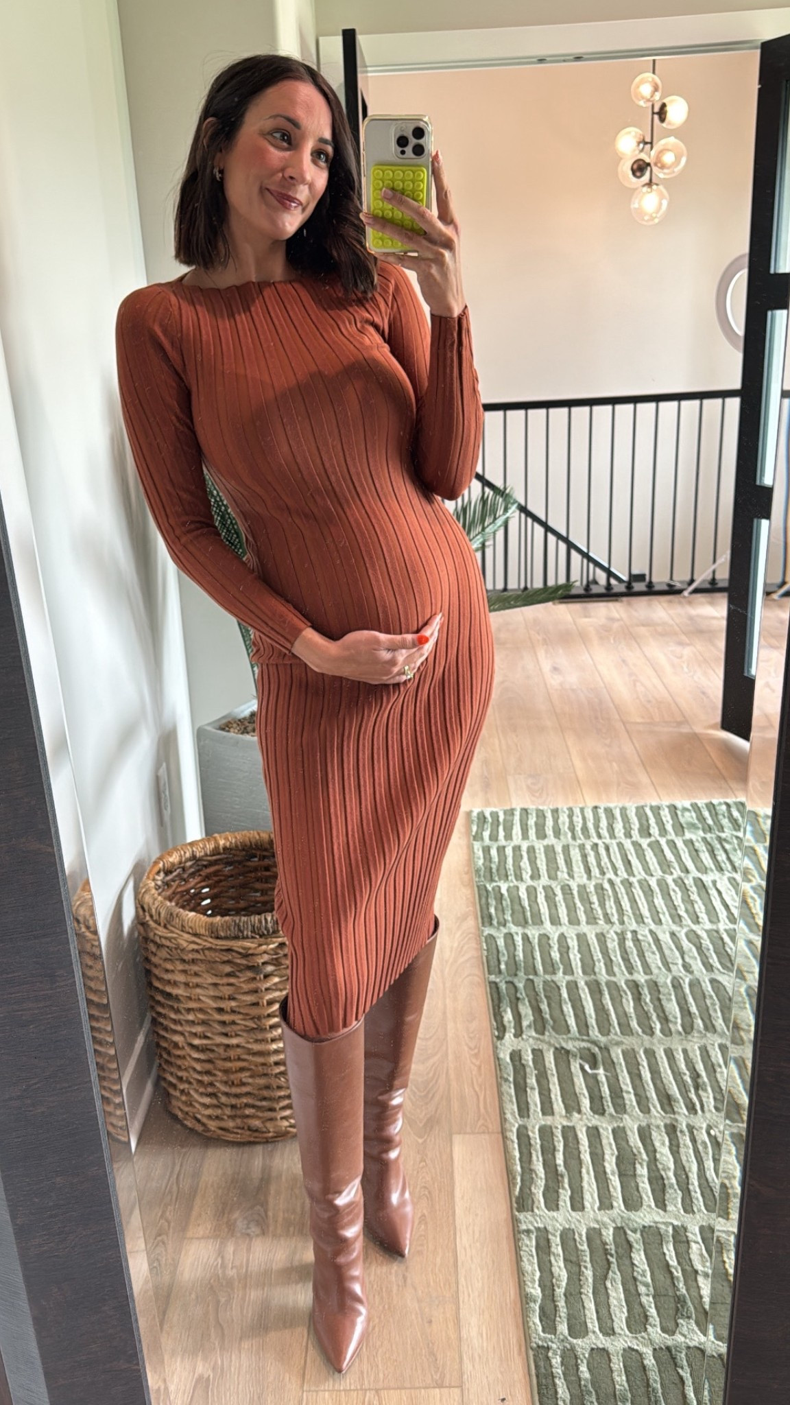 A great fall dress! A plus - it’s bump friendly 🤰I am wearing a size small! This would be adorable paired with a fashion hat. 

#LTKStyleTip #LTKSeasonal #LTKBump