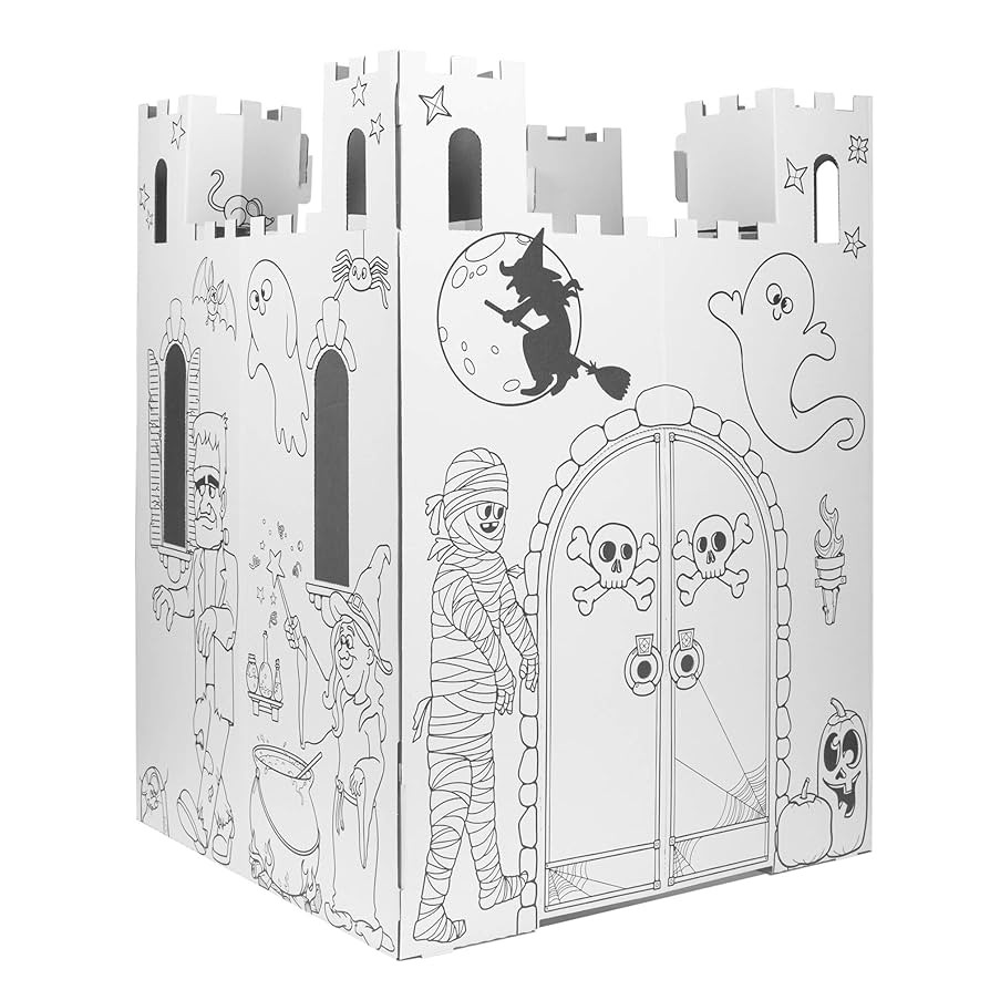 Easy Playhouse Haunted Castle - Kids Art & Craft for Indoor & Outdoor Fun, Color, Draw, Doodle on... | Amazon (US)