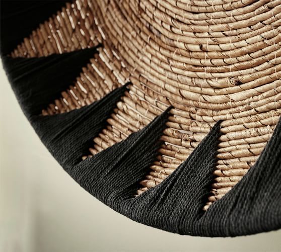 Sunny Handwoven Basket Wall Art - Black | Pottery Barn (US)