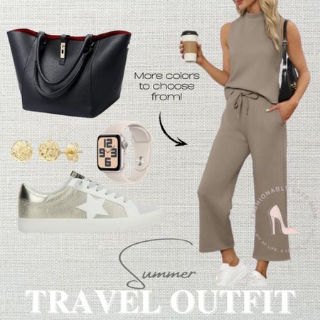Summer travel outfit 
Fashionablylatemom 
Fashionably late mom 
Amazon travel outfit 