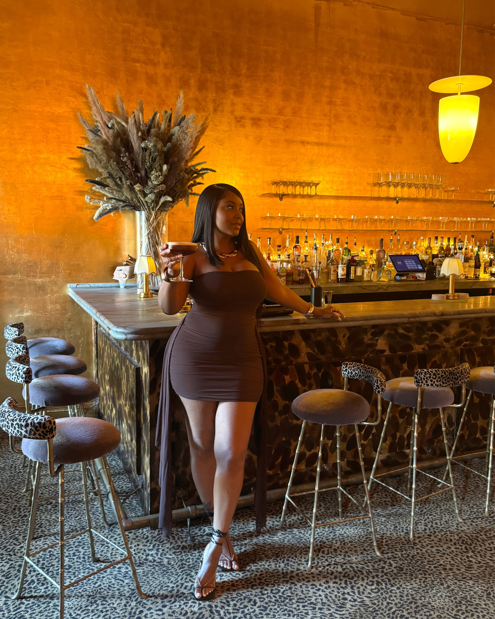Brown bodycon mini dress 🤎 | date night outfit
Night out look, girls night outfit, cocktail bar outfit- Strappy heels, fitted mini dress, luxury bar style

#LTKgrwm #LTKootd #LTKTall