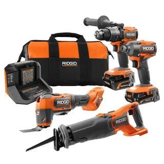 This item: 18V Brushless Cordless 4-Tool Combo Kit with (1) 4.0 Ah and (1) 2.0 Ah MAX Output Batt... | The Home Depot