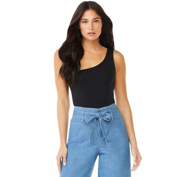 Sofia Jeans by Sofia Vergara Women's One-Shoulder Bodysuit | Walmart (US)