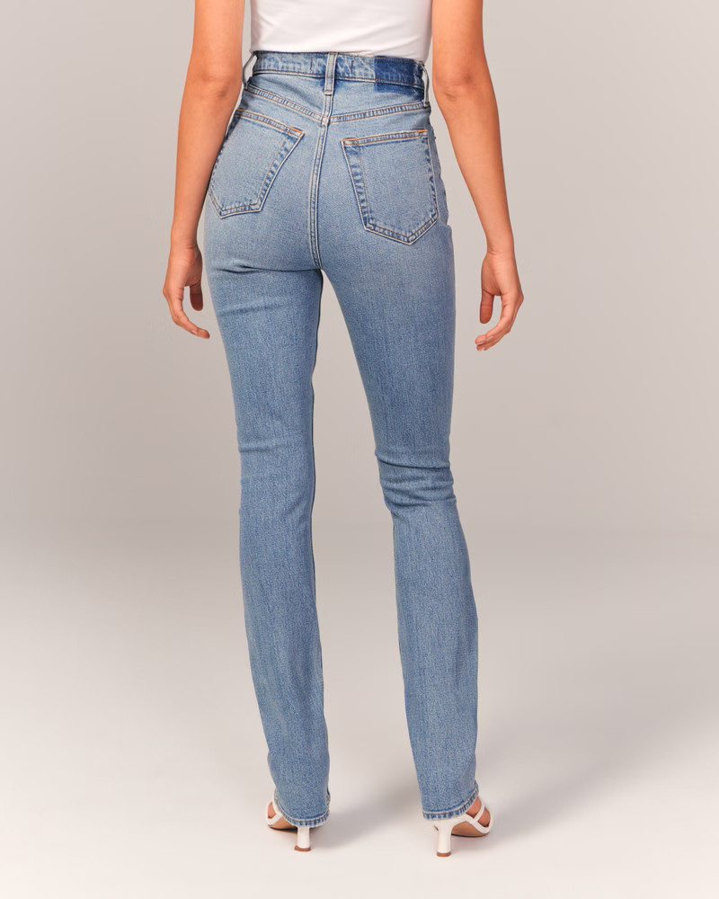 Ultra High Rise 90s Slim Straight Jean | Abercrombie & Fitch (US)