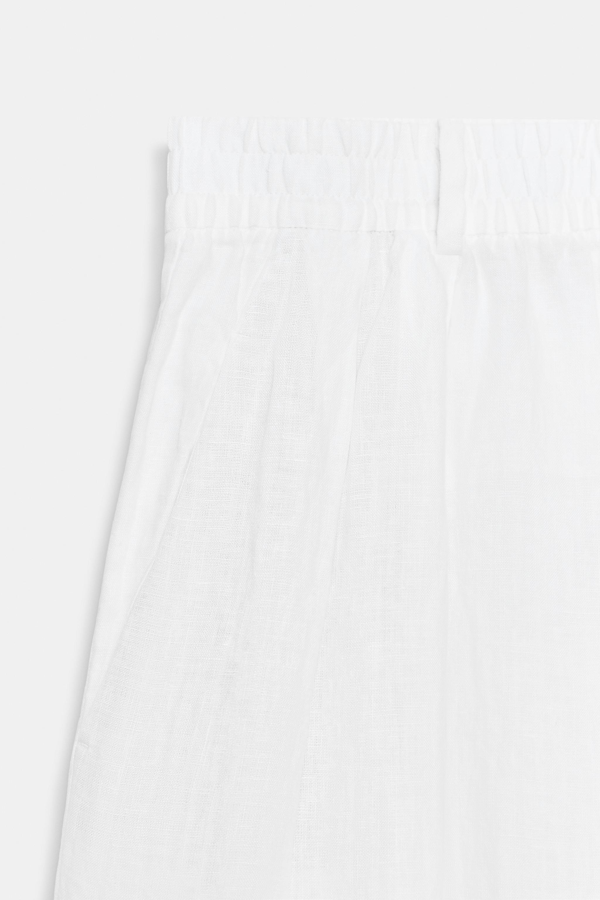 ZW COLLECTION LINEN PLEATED PANTS | Zara US