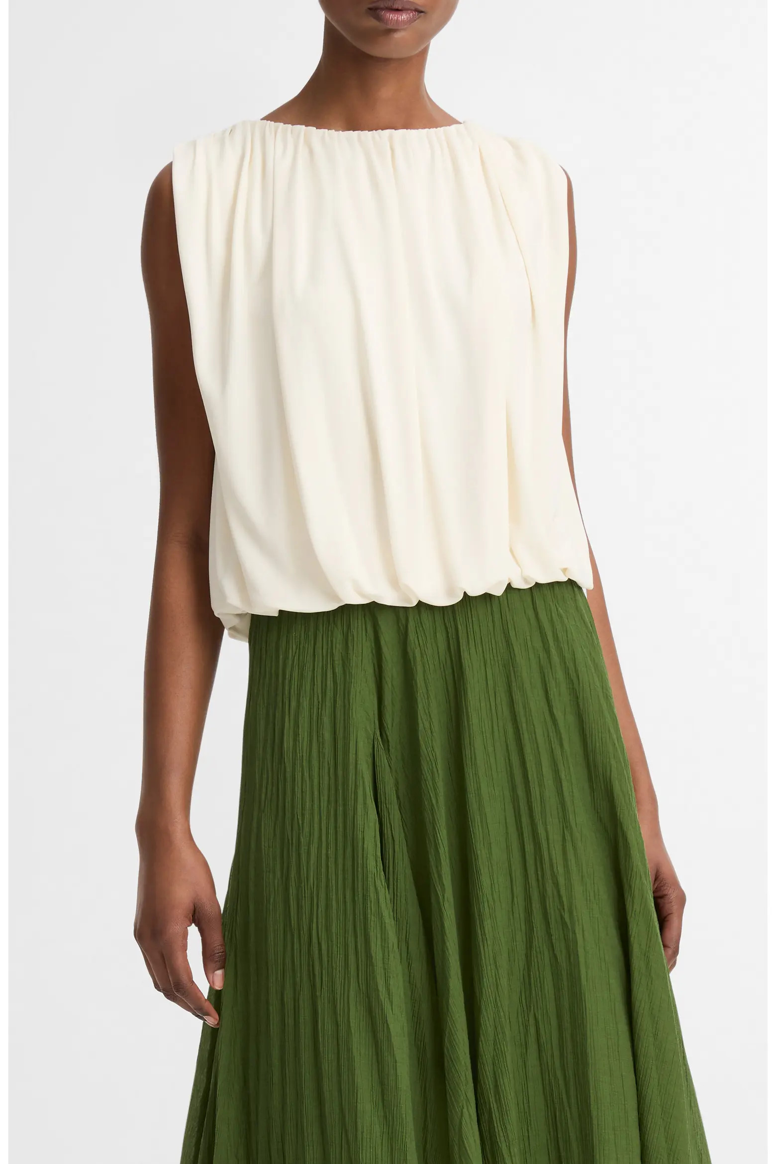 Vince Sleeveless Bubble Hem Top (Women) | Nordstrom | Nordstrom