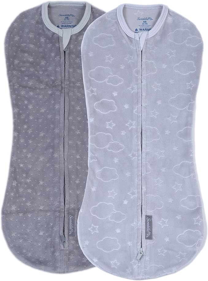 SwaddleMe by Ingenuity Compression Baby Swaddle Pod in Velboa, Two-Way Zipper for Easy Diaper Cha... | Amazon (US)