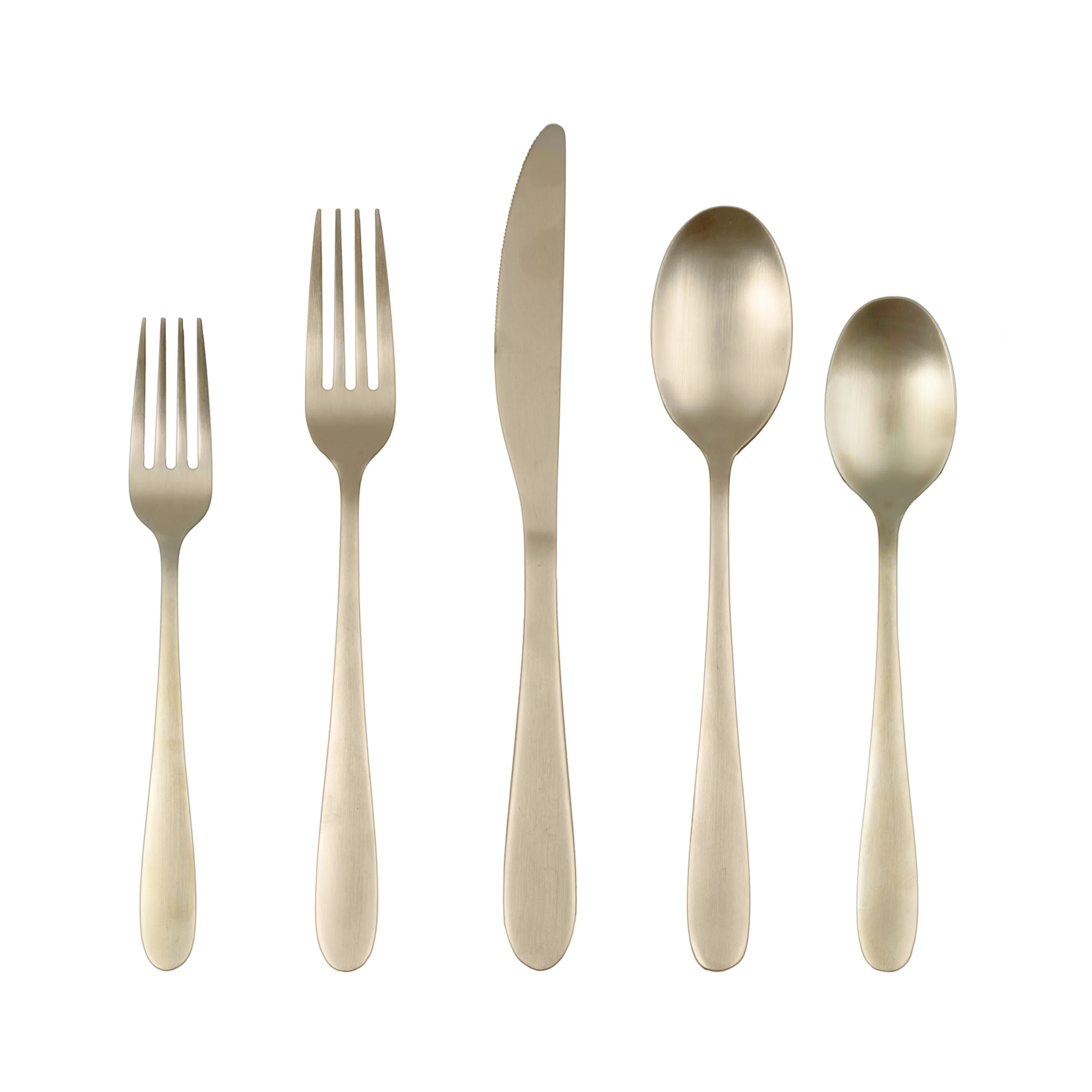 Cambridge Byram Champagne Satin 20-Piece Flatware Set(Service for 4) | Walmart (US)