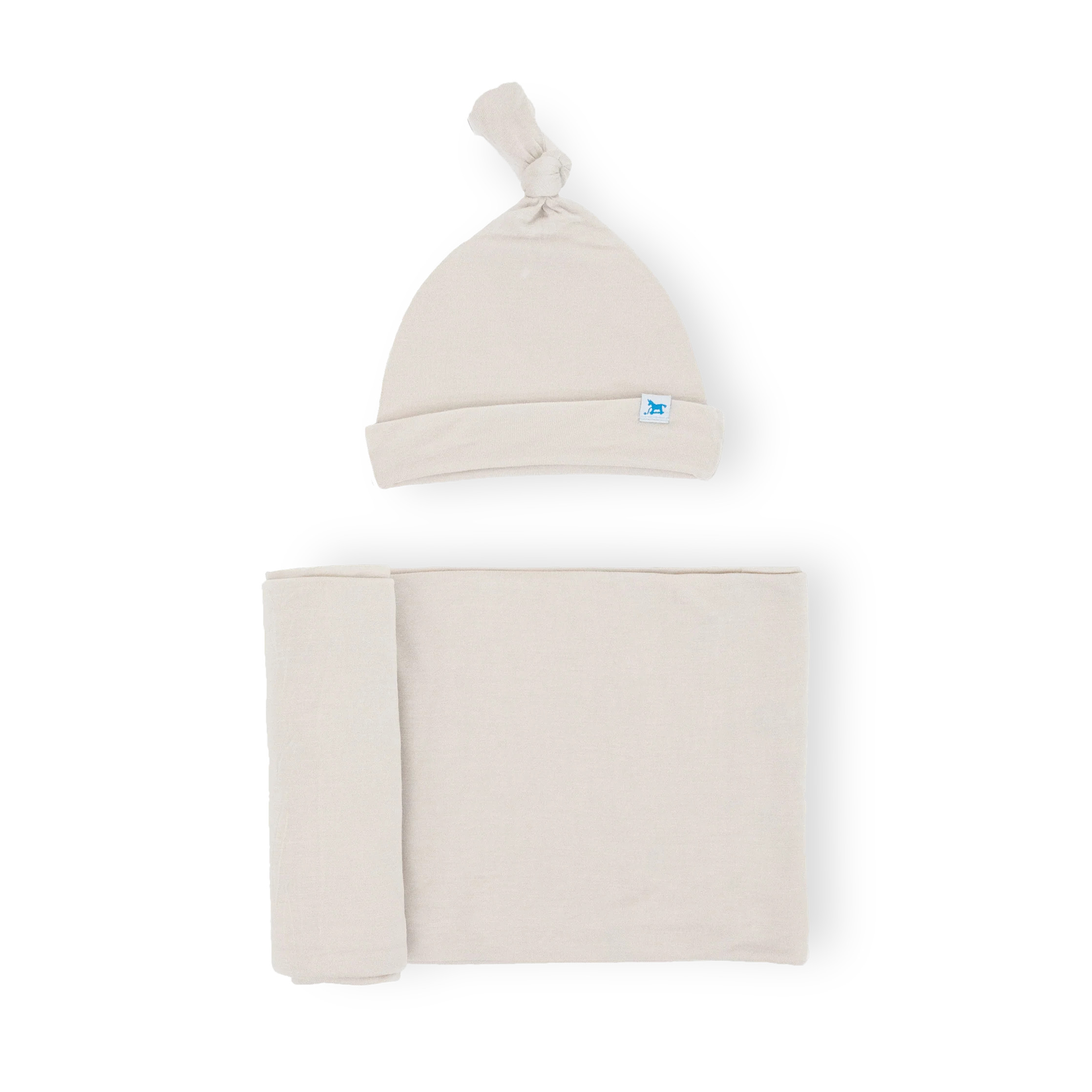 Stretch Knit Swaddle and Hat Set - Pebble | Little Unicorn