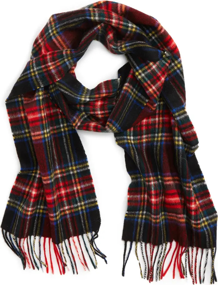 New Check Lambswool & Cashmere Scarf | Nordstrom