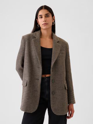 Relaxed Houndstooth Blazer | Gap (US)