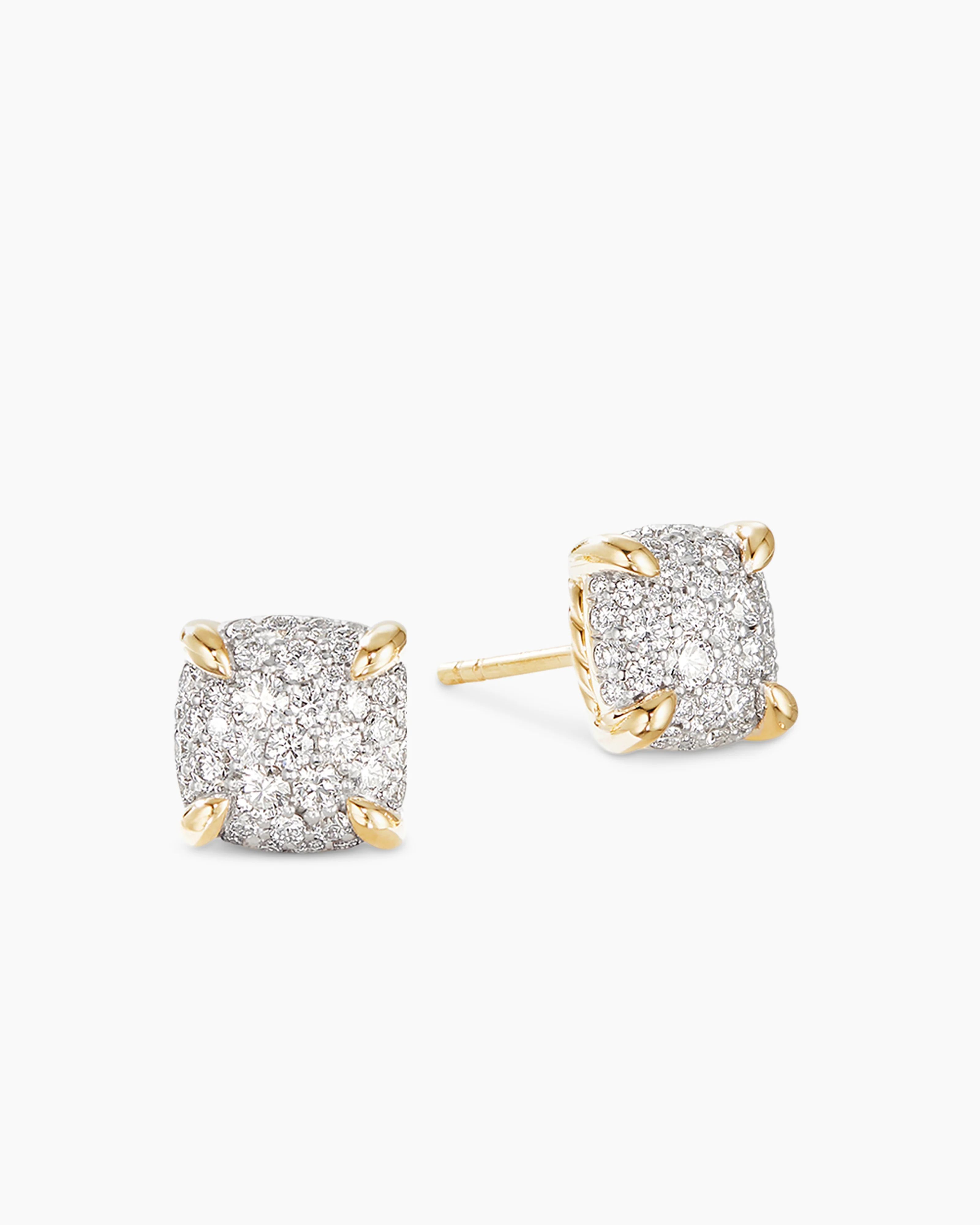 Chatelaine® Stud Earrings

18K Yellow Gold with Pavé Diamonds, 8mm | David Yurman