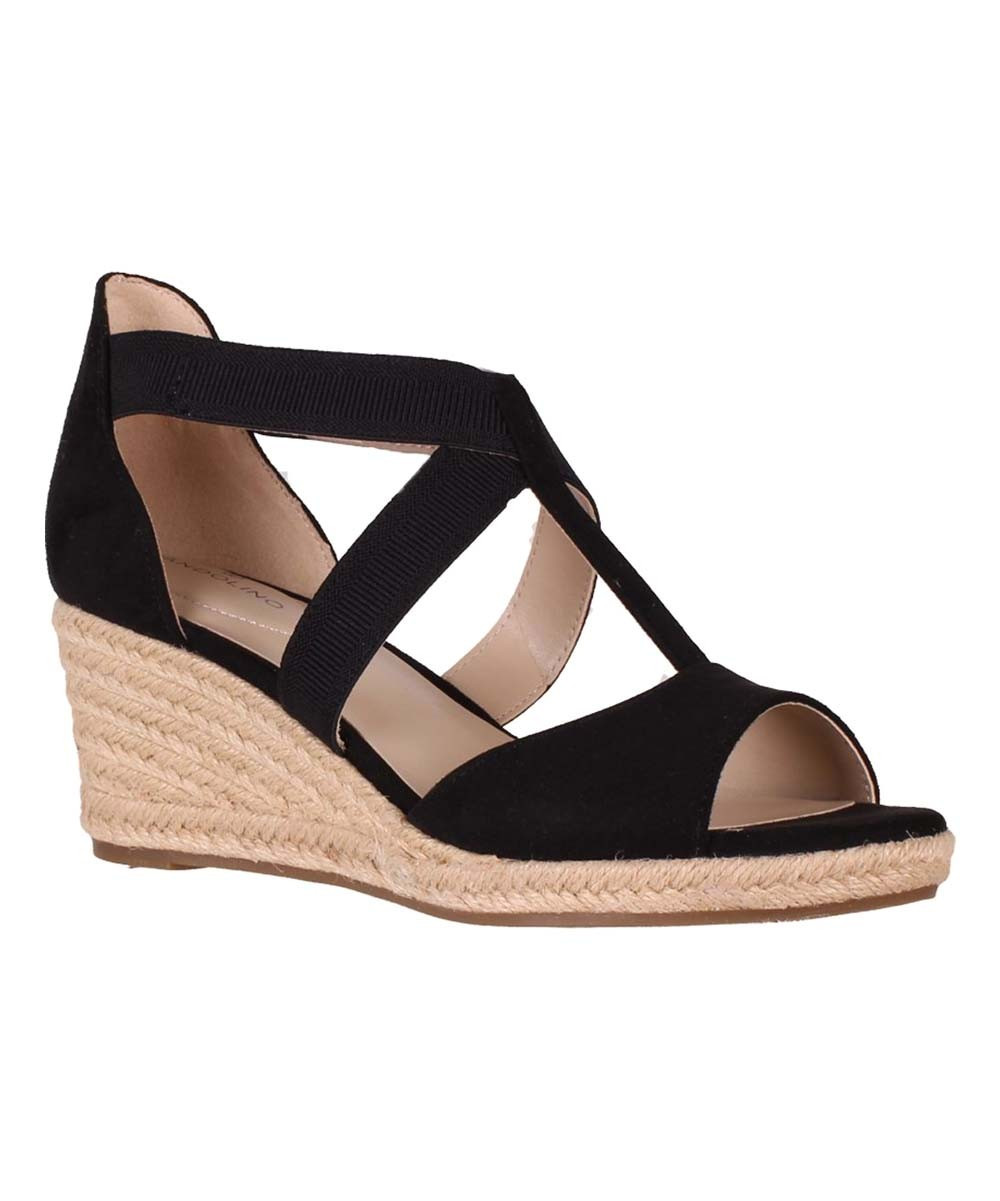 Bandolino Women's Sandals BLKFB - Black Novana Wedge Sandal - Women | Zulily