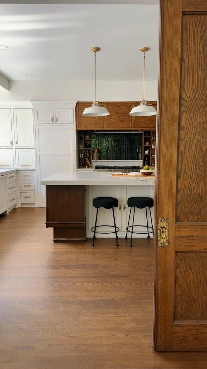 Love how these bar stools added the perfect touch of modern flare to this 100+ yr old recently remodeled home 🏡🤎

#LTKhome #LTKstyletip #LTKfamily