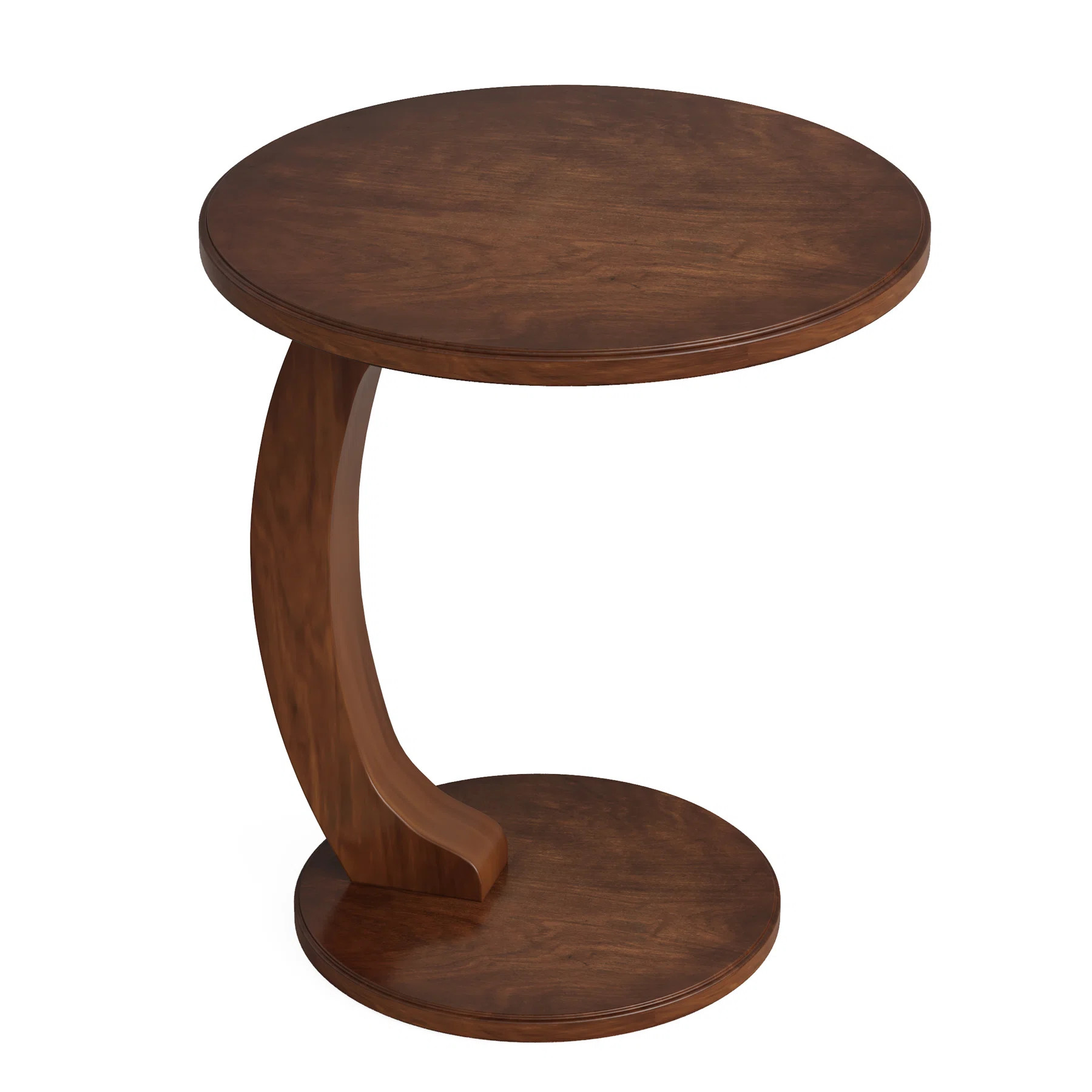 Wrought Studio™ Solid Wood C-Shaped Round End Table & Reviews | Wayfair | Wayfair North America