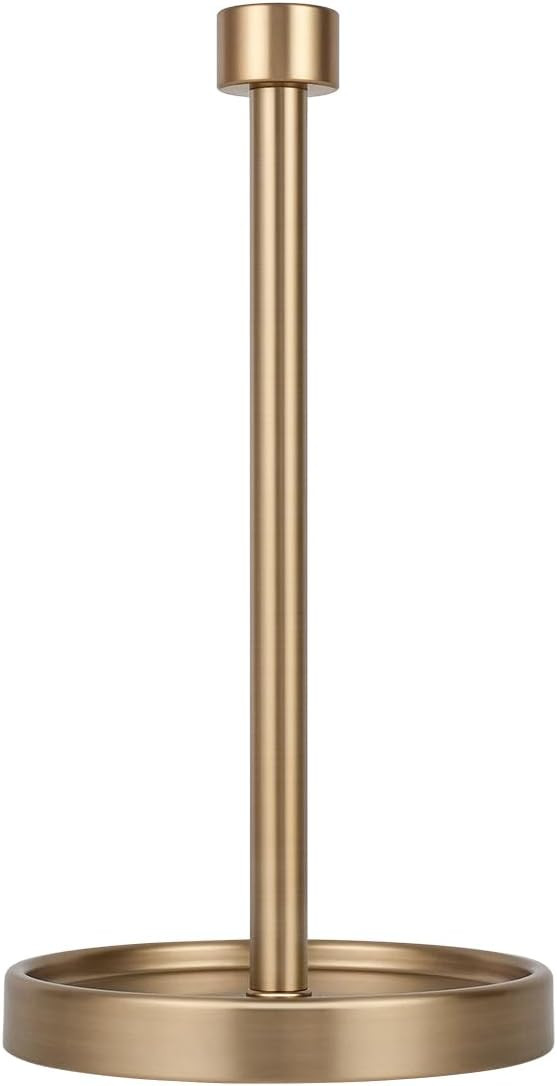 Ivilon Countertop Paper Towel Holder - Modern End Cap Minimalist Design - Color Warm Gold | Amazon (US)