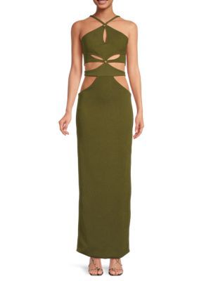 Asterisk Cutout Halter Maxi Dress | Saks Fifth Avenue OFF 5TH