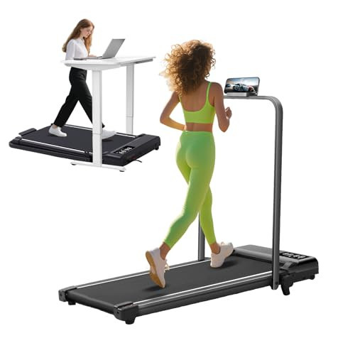 Walking Pad Treadmill with Incline & Handle Bar, 3.0HP Foldable Folding Treadmills for Home Small, Small Portable Treadmill with Handles, Walking pad with Incline and Handle bar, 320LB Capacity | Amazon (US)