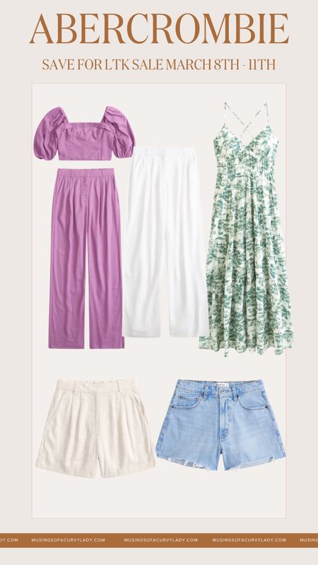 Save these Abercrombie beauties for the LTK sale starting on Friday!

Plus size, fashion, denim shorts, beach outfit inspo, two-piece set, maxi dress, flowy vacation outfit, pastel colors, curvy sale alert, style guide 

#LTKtravel #LTKfindsunder100 #LTKsalealert