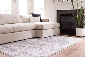 Unique Loom Aberdeen Collection Tone-on-Tone Traditional Textured Vintage Gray Area Rug (9' x 12') | Amazon (US)