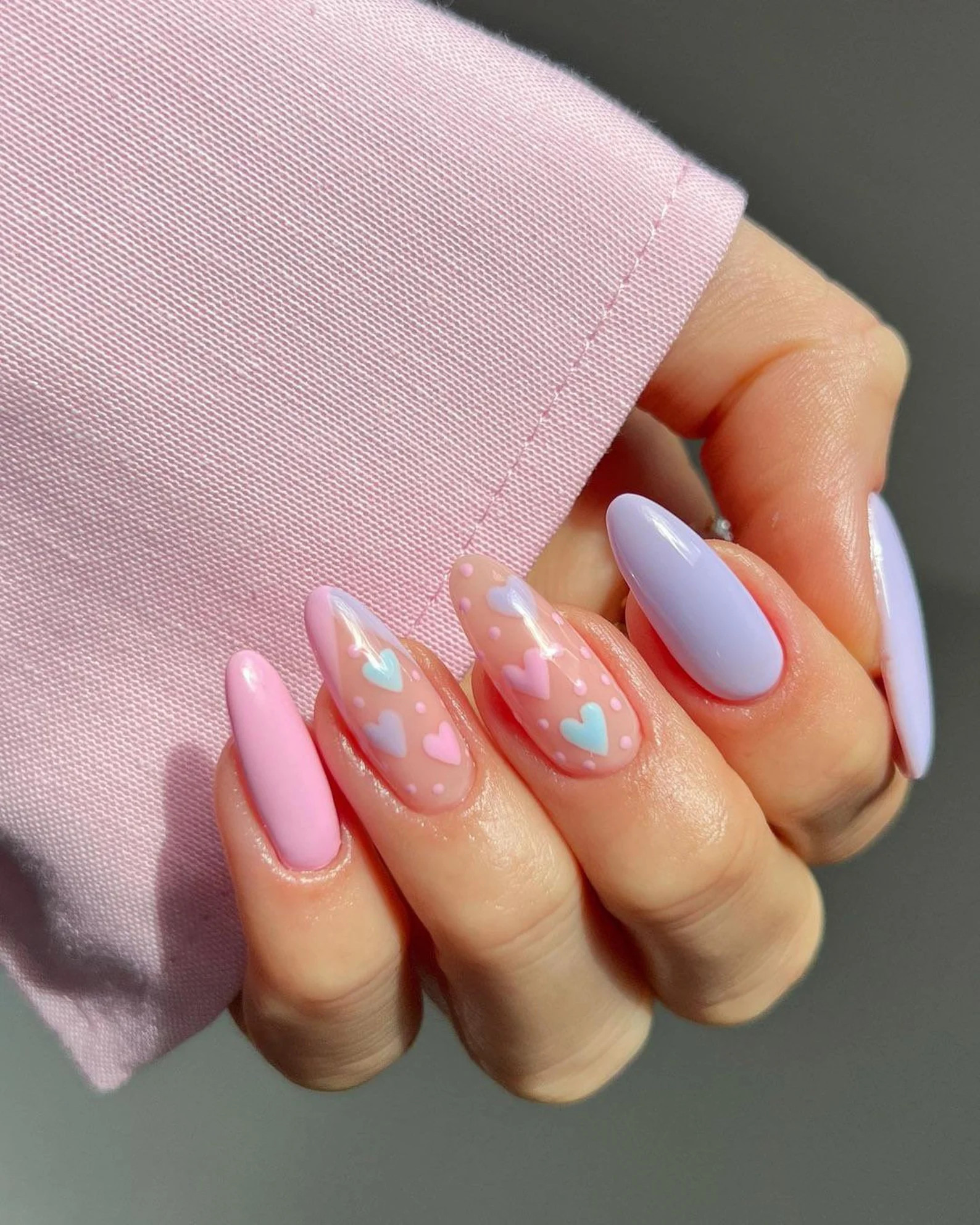 Summer Nails Cute Nails heartnails Cute Nails Pastel Nails Press on Nails Trending Pink Nails Pur... | Etsy (US)