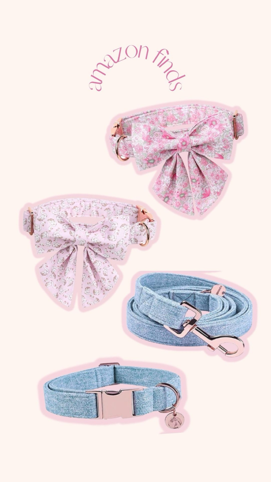 Floral bow dog collars and pet accessories 

#LTKHome #LTKFamily #LTKSummerSales