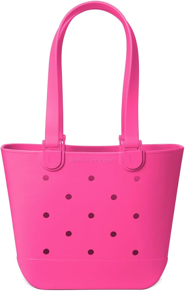 Simple Modern Medium Beach Bag | Waterproof Getaway Rubber Tote with Zipper Pocket for Travel, Po... | Amazon (US)