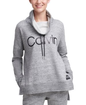 Calvin Klein Performance Funnel-Neck Logo Sweatshirt | Macys (US)