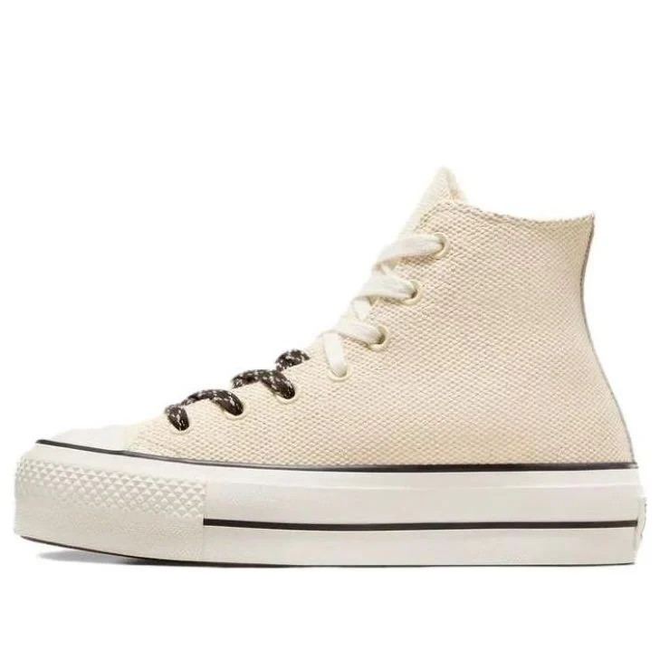 (WMNS) Converse Chuck Taylor All Lift Canvas & Leather 'Beige White' | KICKS CREW