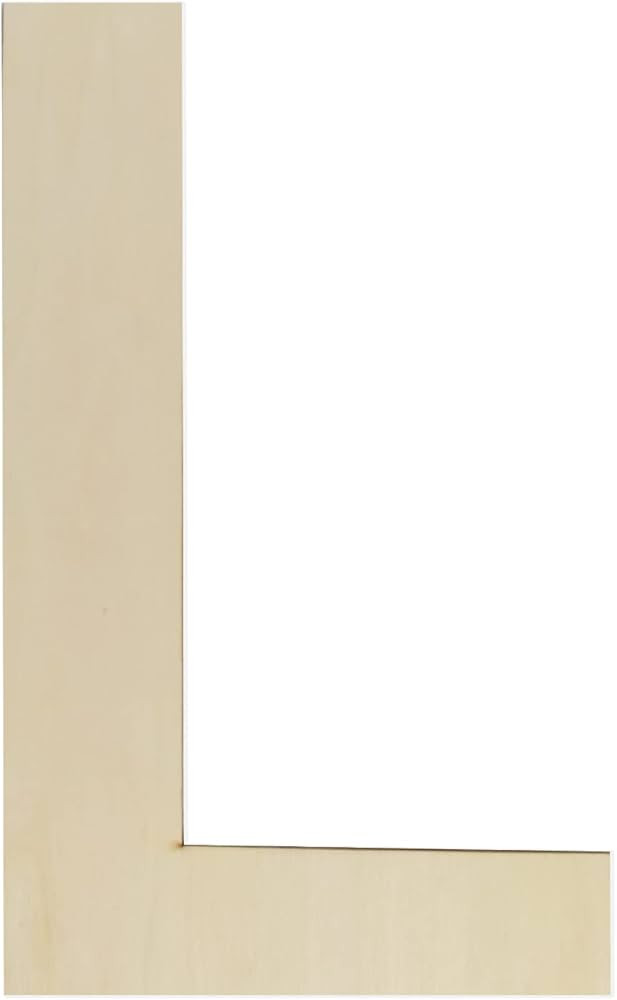 Wooden Letters 12 Inch, Big Wooden Letter L Shapes Cutouts Blank Unfinished Large Wood Alphabet L... | Amazon (US)