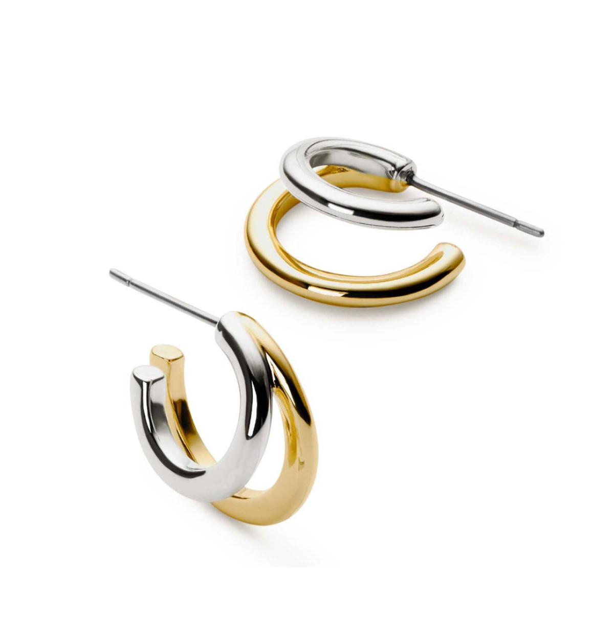 Ana Luisa Double Hoop Earrings - Scarlett Two Tone - T-Tone | Macy's
