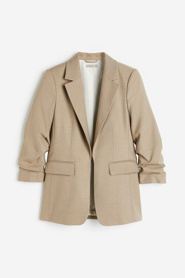 Gathered-sleeve blazer | H&M (UK, MY, IN, SG, PH, TW, HK)