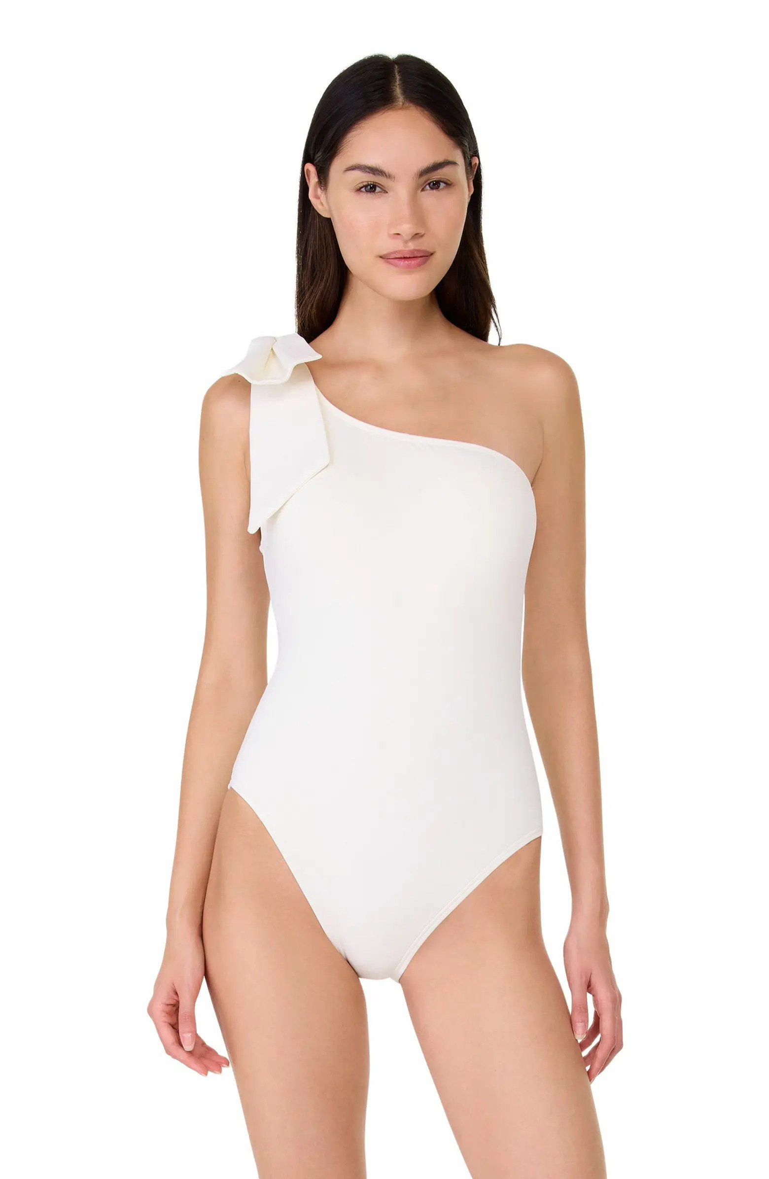 Shoulder Bow Tie One Shoulder One Piece Swimsuit | Nordstrom