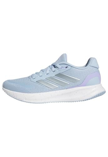 Adidas Women's Run Falcon 5, Clear Sky/Magic Grey Metallic/Black, 10 | Amazon (US)