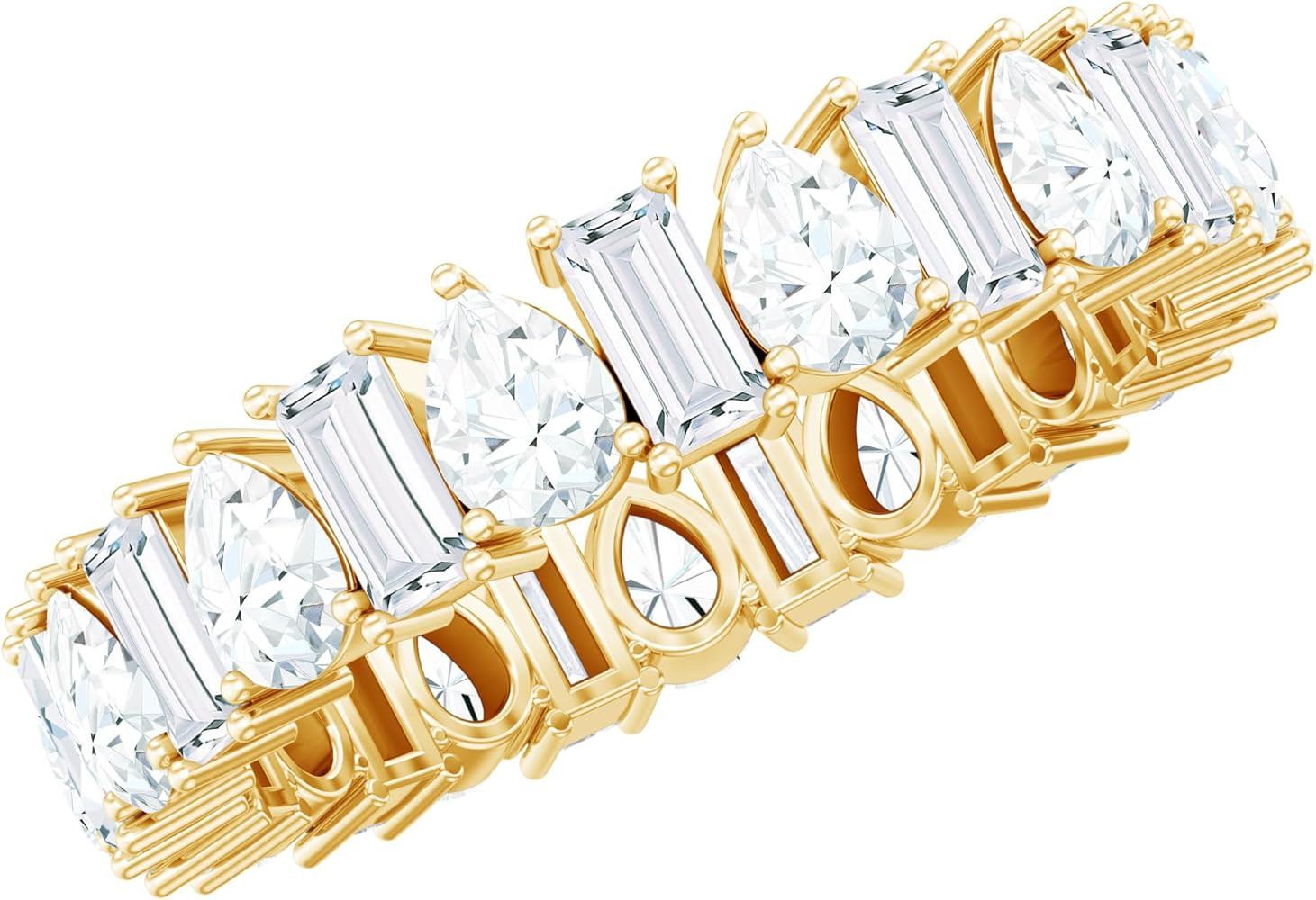 Certified Moissanite Full Eternity Wedding Anniversary Band Ring for Women (D-VS1 Quality) - With... | Amazon (US)