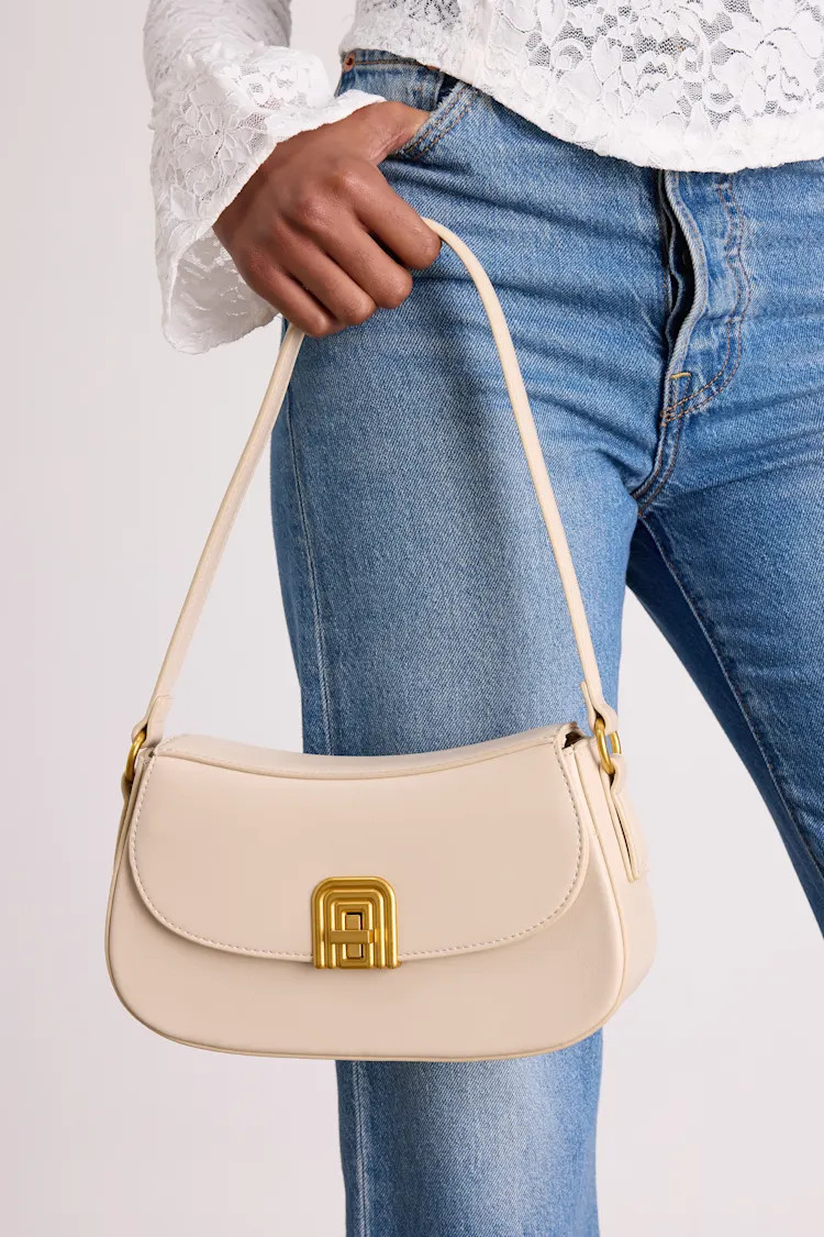 Picturesque Charm Bone Faux Leather Shoulder Bag | Lulus