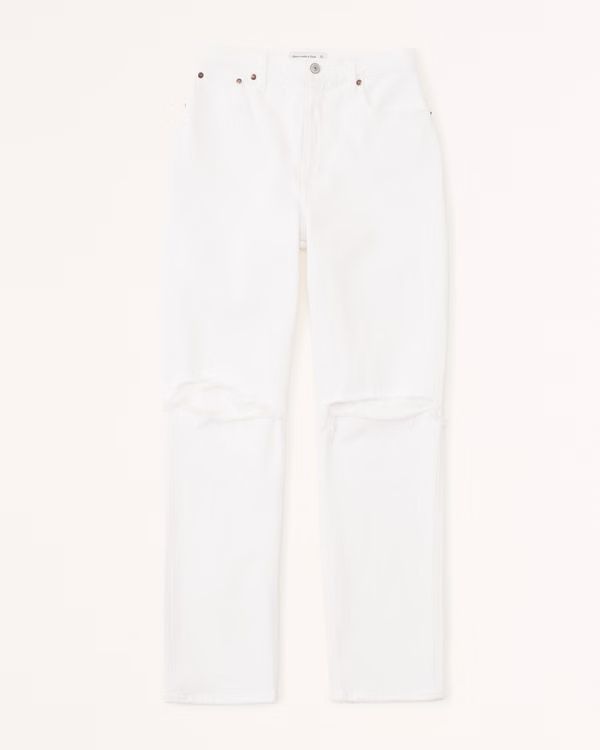 Women's Curve Love Ultra High Rise 90s Straight Jeans | Women's | Abercrombie.com | Abercrombie & Fitch (US)