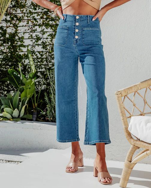 Bon Voyage High Rise Crop Wide Leg Jeans | VICI Collection