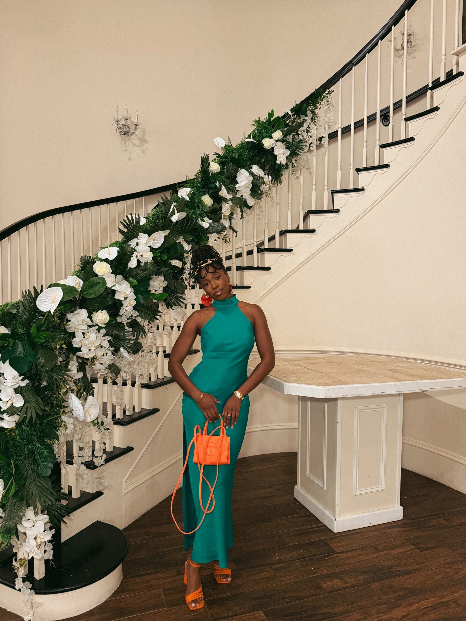 Wedding guest ready 💚 Love this halter neck backless dress from Meshki! Comes in so many diff colors ✨ 

#LTKWedding #LTKHoliday #LTKgrwm