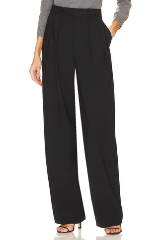 Theory Double Pleat Pant in Black from Revolve.com | Revolve Clothing (Global)